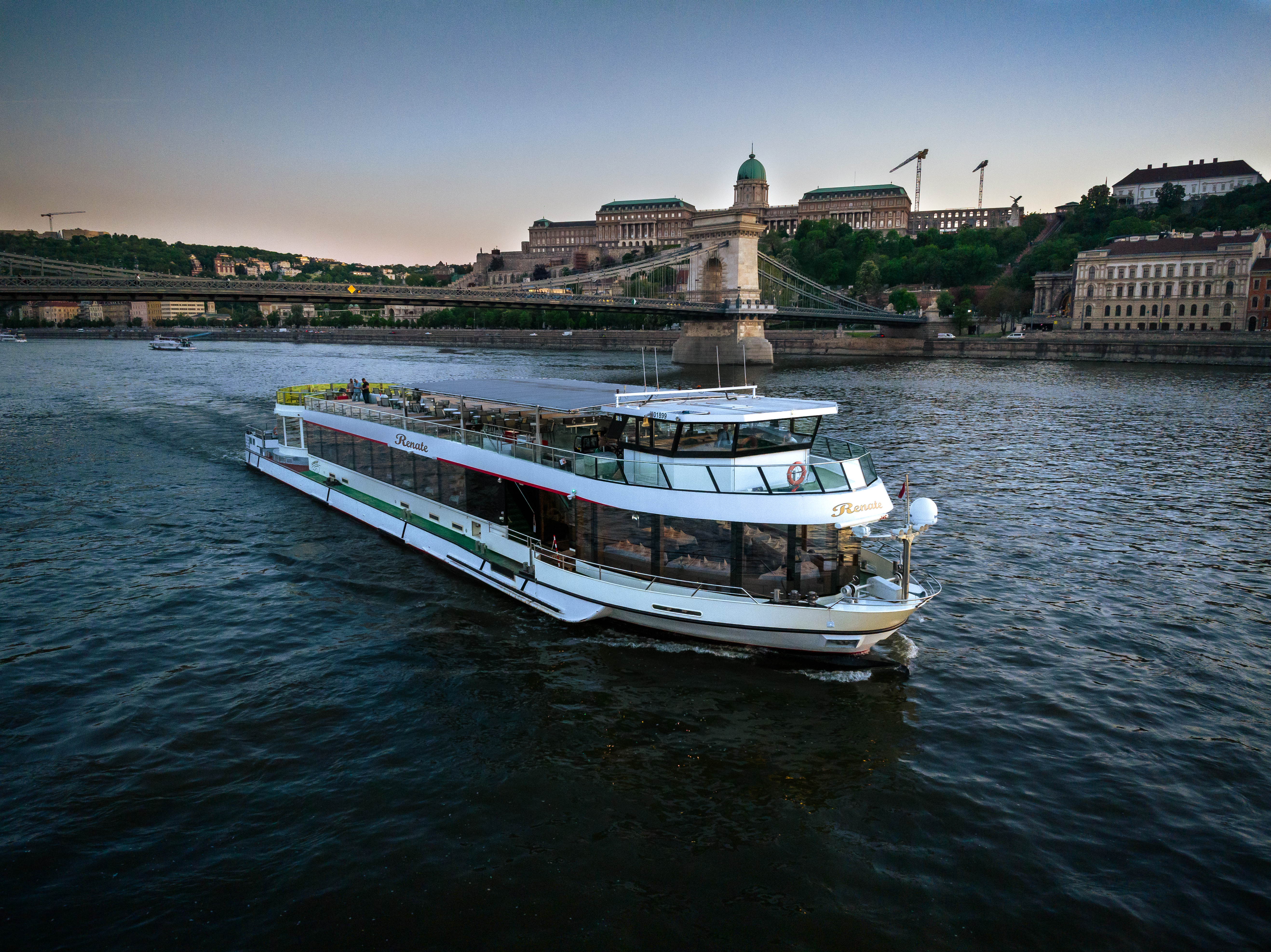 Boat on the Danube near Chain Bridge