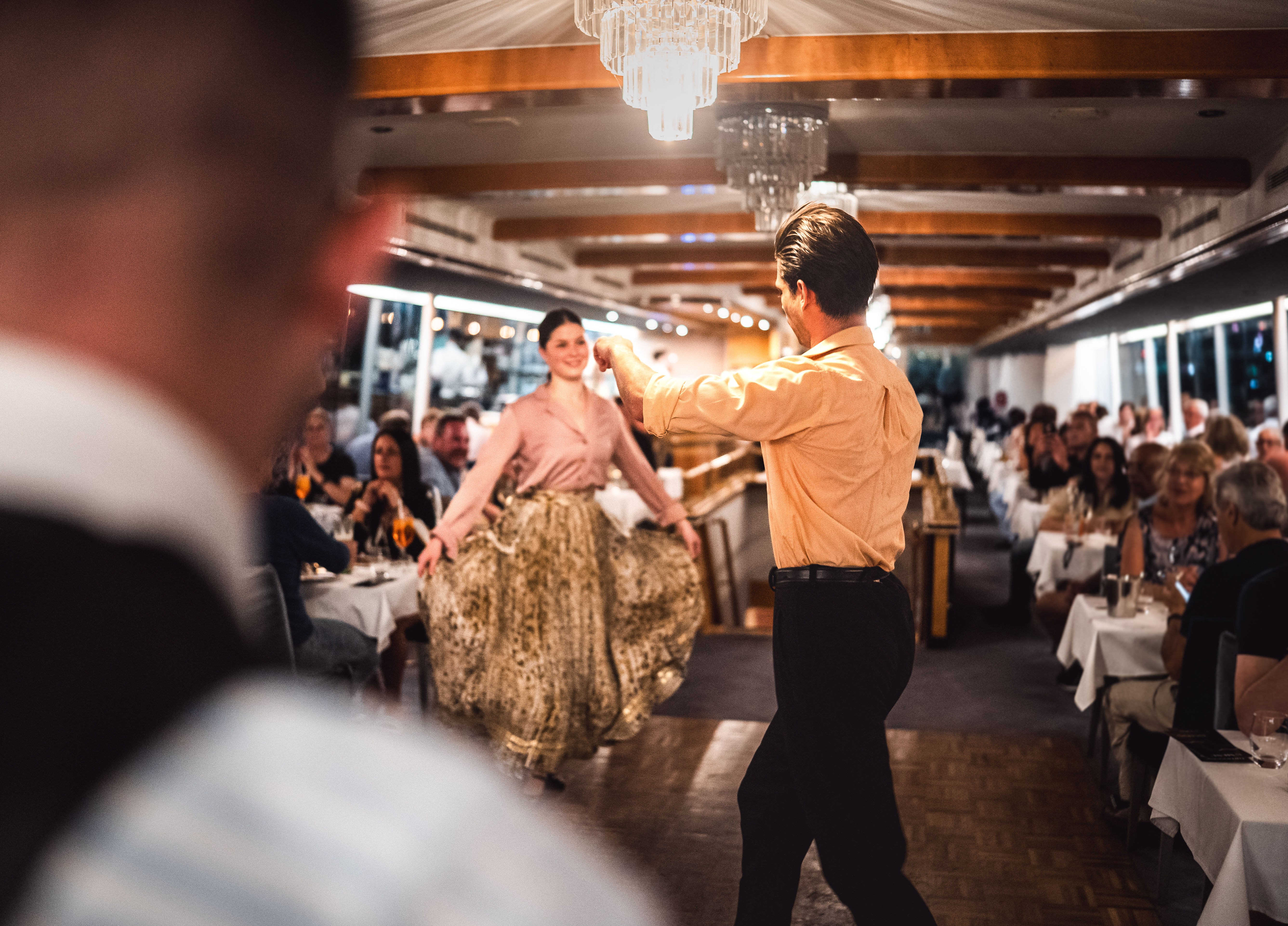 Traditional dance performance during dinner cruise